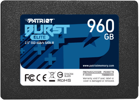 Внутренний SSD-накопитель Patriot Burst Elite 960GB PBE960GS25SSDR