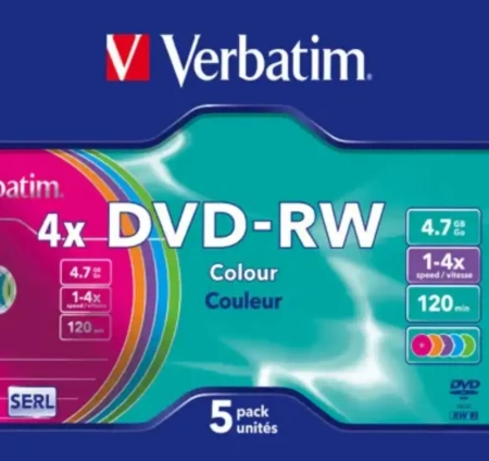 Набор дисков DVD-RW Verbatim 4.7Gb 4x (5 шт)