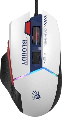Игровая мышь A4Tech Bloody W95 Max Sports (белый/темно-синий)