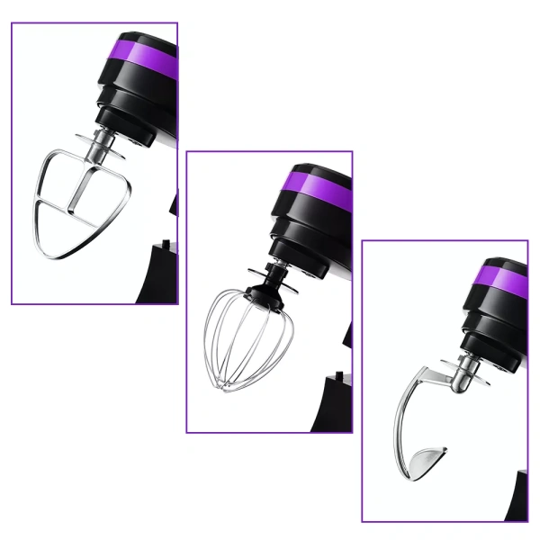 Планетарный миксер Kitfort KT-3044-1 (черно-фиолетовый)