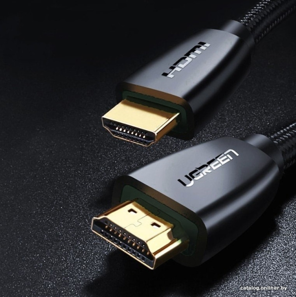 Кабель HDMI UGREEN HD118 High-End 4K@60Hz, V2.0 нейлоновая оплетка 1.5м черный 40409