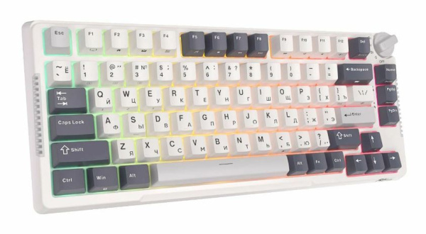 Беспроводная клавиатура Royal Kludge RK-H81 RGB (белый/серый, RK Blue)