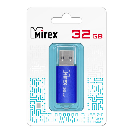 Флешка 32GB USB 2.0 Flash Mirex UNIT (Синий)