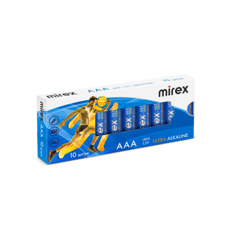 Батарейки Mirex ААА LR03 Ultra Alkaline (10 шт)