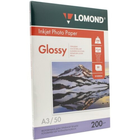 Фотобумага Lomond Глянцевая А3 200 г/кв.м. 50л (0102024)