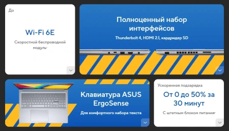 Ноутбук ASUS Vivobook 16X/ K3604VA-MB244/ i7-1355U/ 16 WUXGA IPS/ UMA/ 16GB/ 1TB/ DOS/ noODD/ SILVER